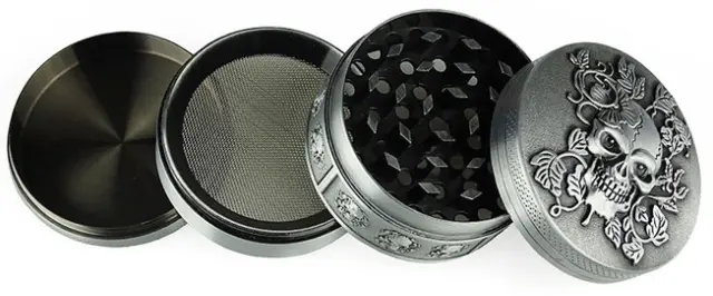Grinder Τρίφτης Skull with Ivy 50mm - 4 Parts 3