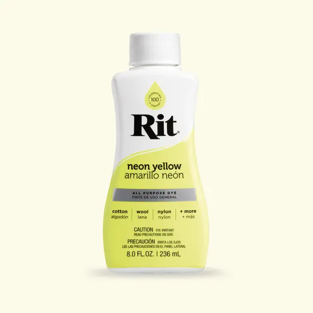 RIT DYE Liquid All-Purpose Βαφή Υφασμάτων – Neon Yellow 236ml 2