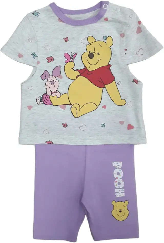 Μπλουζάκι Κοντομάνικο με Παντελονάκι Pooh Girl Purple 8030268 - 12 M (80cm)
