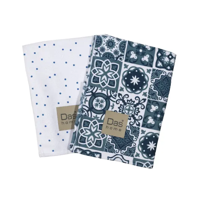 Πετσέτες Κουζίνας Σετ 2 Τεμ 40Χ65 Microfiber Das Home 0633 Πολύχρωμο 2