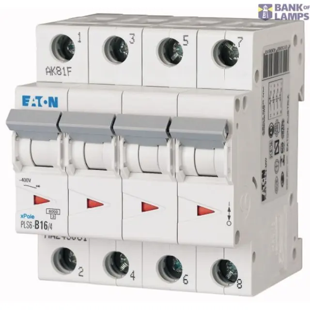 Miniature circuit breaker (MCB), 16 A, 4p, characteristic: B