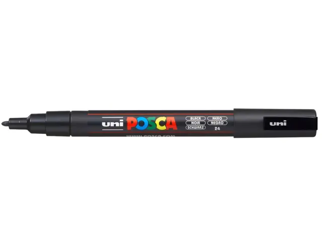 Μαρκαδόροι Σχεδίου Uni Posca PC-3M με πάχος μύτης 0.9-1.3mm - 4 τεμάχιαPC-3M/4P 3