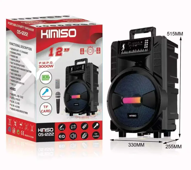 Φορητό ηχείο subwoofer με μικρόφωνο Karaoke - QS-1222 - 813133 2