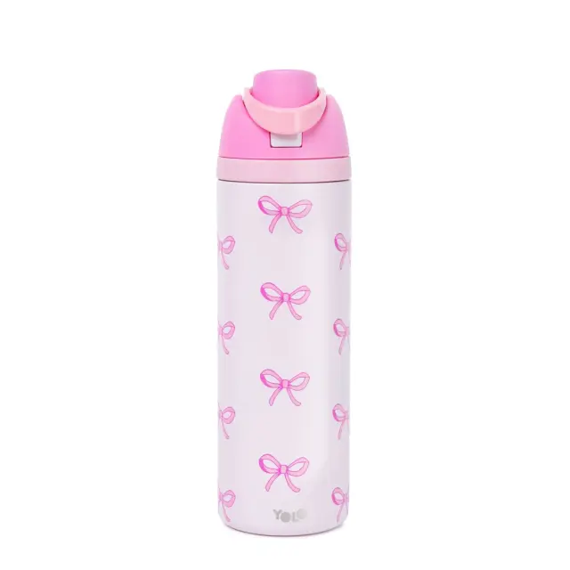 Μεταλλικό Θερμός 2 σε 1 Pink Bow YOLO 700ml