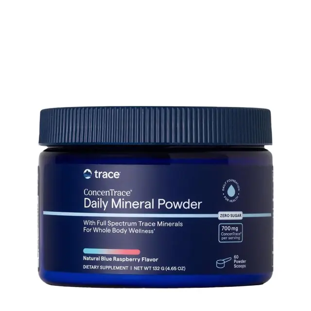 Trace Minerals ConcenTrace® Daily Mineral Powder Blue Raspberry, 132 g