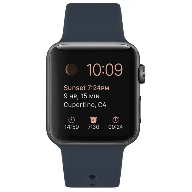 Λουράκι Σιλικόνης Silicone Strap Για Apple Watch 44/45/46/49mm - Midnight Blue OEM 2