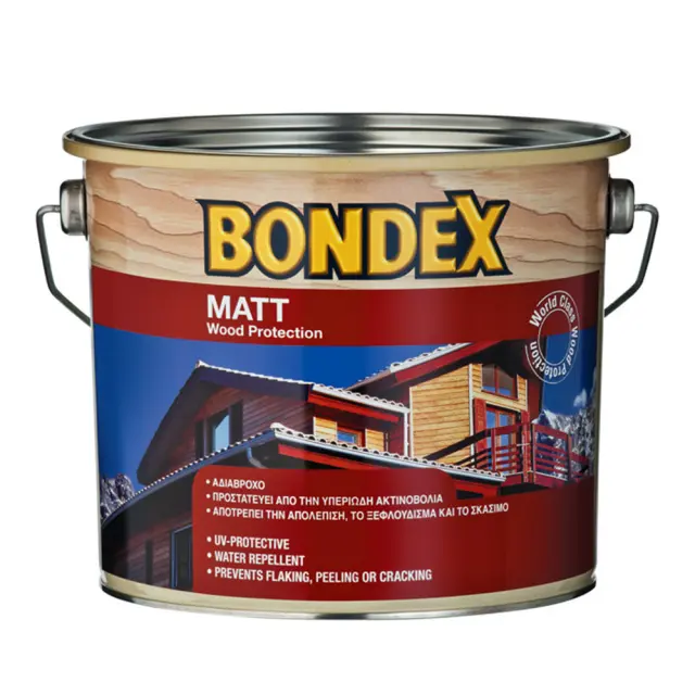 BONDEX MATT WOOD PROTECTION ΒΕΡΝΙΚΙ ΕΜΠΟΤΙΣΜΟΥ - ΠΡΑΣΙΝΟ ΕΛΑΤΗΣ - 750ml