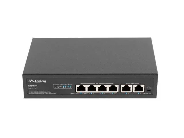 Lanberg Unmanaged Switch 6port Fast Ethernet (RSFE-4P-2FE-60)