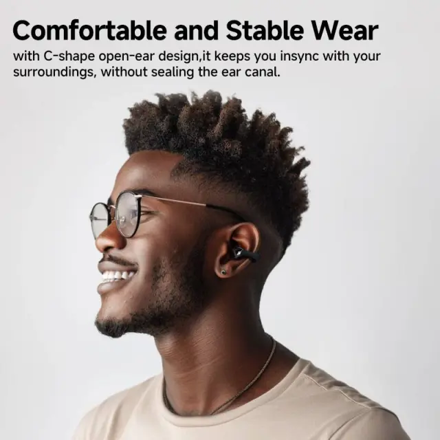 QCY Crossky C30 White Open Ear TPU Earclip, Bass Enhance Algo. BT 5.4 Dual Connection Earbuds 25h 2