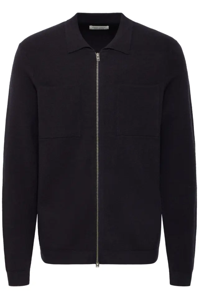 Casual Friday Ανδρική CLAES Πλεκτή Ζακέτα – Dark Navy Melange - M