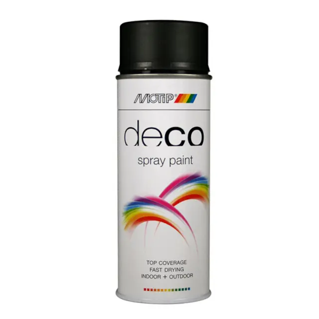 Spray Motip Deco 01659 Μαύρο Σατινέ RAL 9005