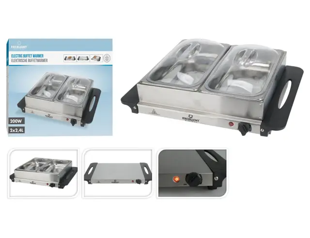 Ηλεκτρικός Θερμαντήρας Τροφίμων Excellent Electrics με συνολική χωρητικότητα 2.4lt, ισχύ 200W και διαστάσεις 41.2x39x15cm EL7000020