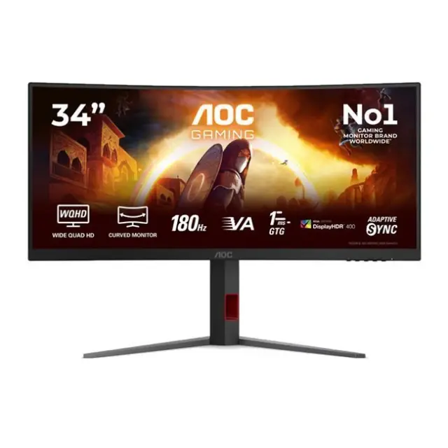 AOC Monitor 34" CU34E4CW VA UWQHD (CU34E4CW)