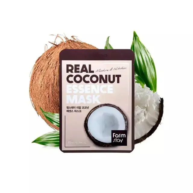 Farmstay Real Coconut Essence Mask Μάσκα Προσώπου με Καρύδα για Ενυδάτωση και Θρέψη, 1τμχ 2