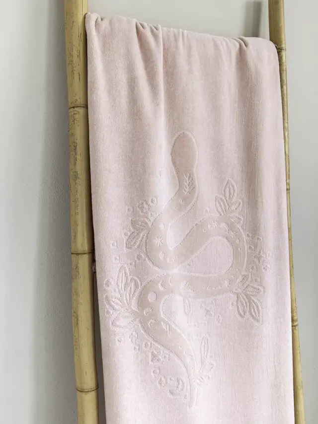 Πετσέτα Θαλάσσης 90x160 Nima Maui Jacquard Pink 100% βαμβακερό