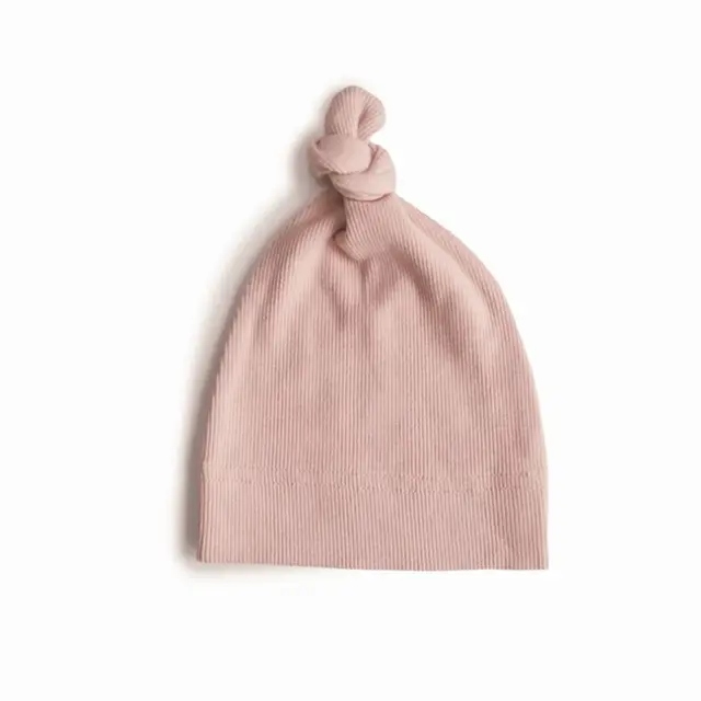 Mushie Ribbed Baby Beanie Σκουφάκι Παιδικό - Blush 0-3 μηνών