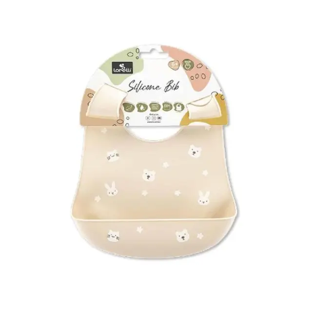 Lorelli Σαλιάρα Σιλικόνης Natural Fresh Beige 10230670005 2