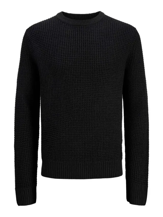 JJGLOBAL KNIT CREW NECK Black