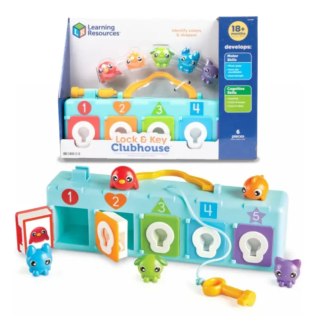 Learning Resources Εκπαιδευτικό Παιχνίδι με Κλειδαριές Lock & Key Clubhouse (18+ μηνών) LER9807