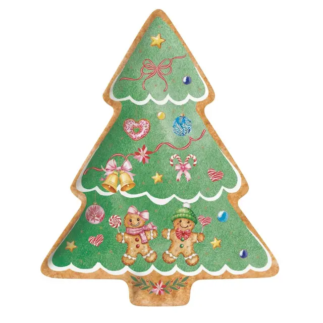 Easy Life Sweet Christmas Πιατέλα Δέντρο Πορσελάνης 20.5x25.5cm