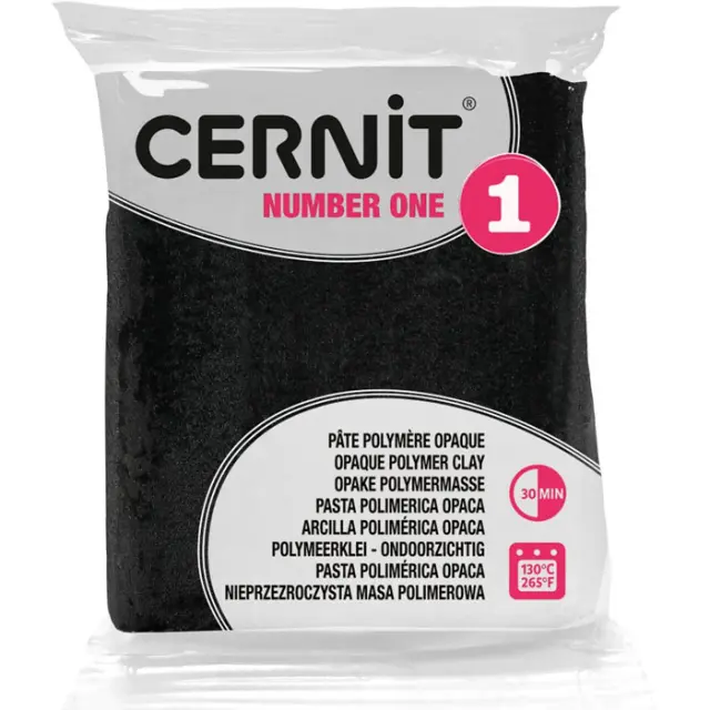 Πολυμερικός Πηλός Cernit Number One No100 - Black - 56gr