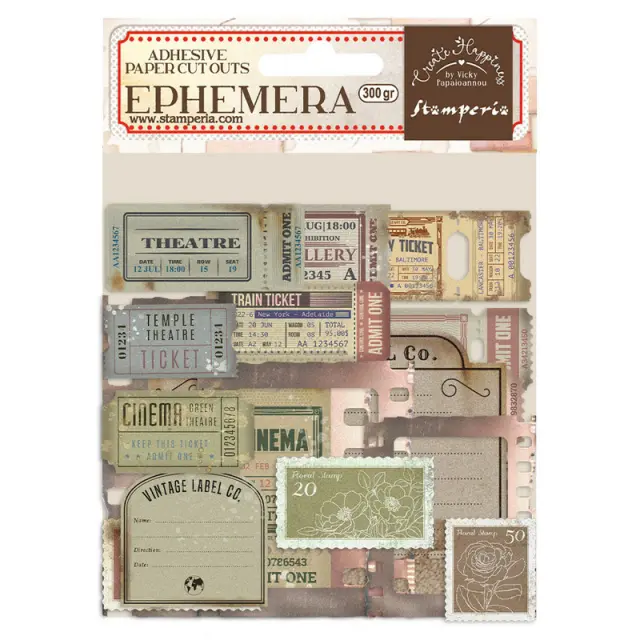 Αυτοκόλλητα Die Cuts-Ephemera Stamperia, Create Happiness Christmas, Ticket