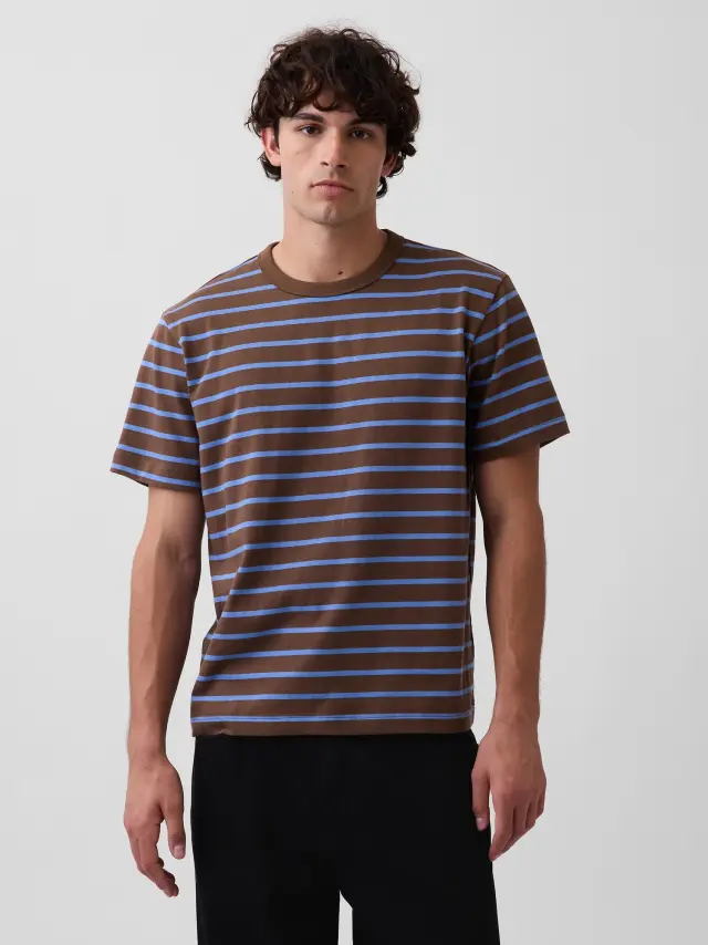 Ανδρική Heavyweight Μπλούζα Original Brown stripe