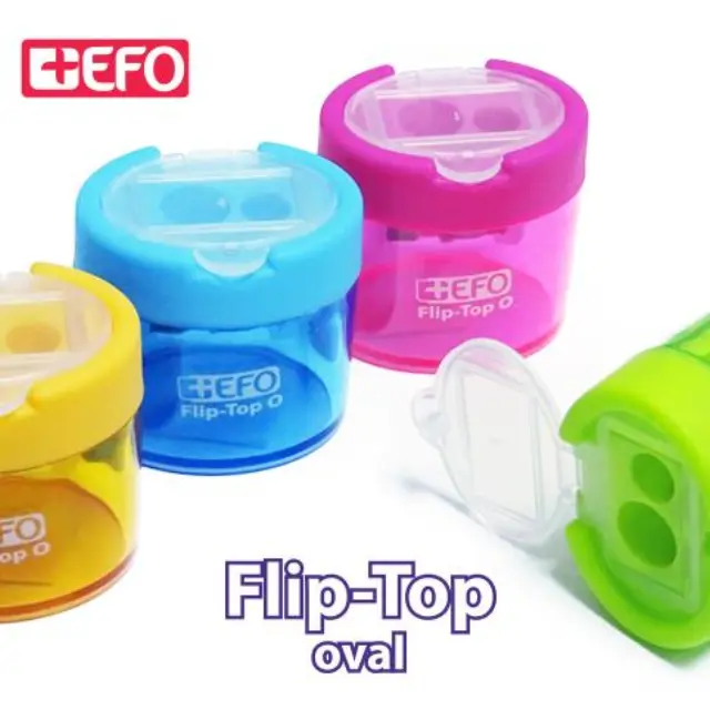 Ξύστρα +Efo Flip-Top Oval Βαρελάκι 2 τρύπες