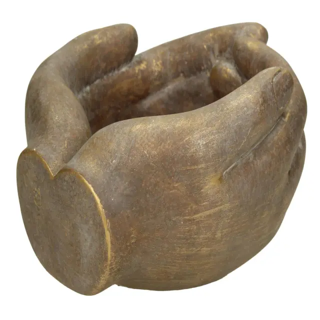 Κασπώ Χέρια Χρυσό Τσιμέντο 18.5x16.5x9.5cm 2