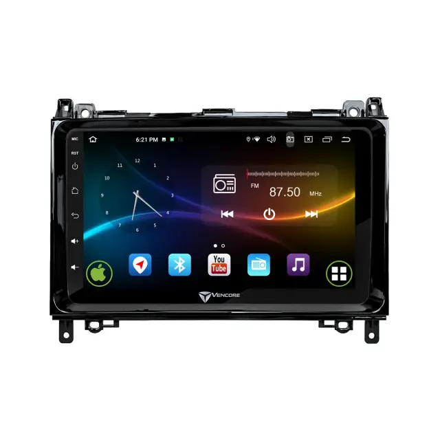 VenCore Οθόνη Multimedia Android 15 9" 9109A MTK6762 Octa-Core 2GB/32GB IPS με Πρόσοψη, CarPlay, Android Auto και Υποστήριξη Κάμερας Οπισθοπορείας AHD για Mercedes B-Class W245 2005-2011 – Μαύρη (3236-10007-0759B4) 2