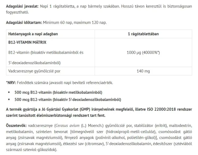Natur Tanya Active B12 Matrix 3