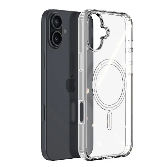 Θήκη TPU Ancus Magnetic Ring για Apple iPhone 16 Plus Διάφανη
