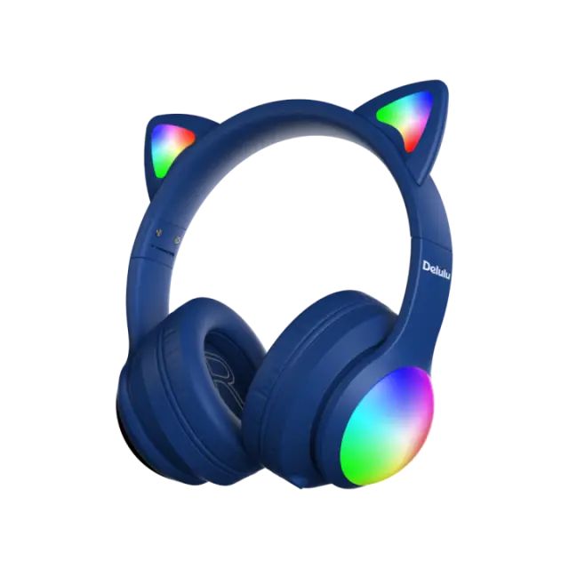 Kiddoboo Delulu Bluetooth Headphones DiscoBeats Blue (KBMS632BLU)