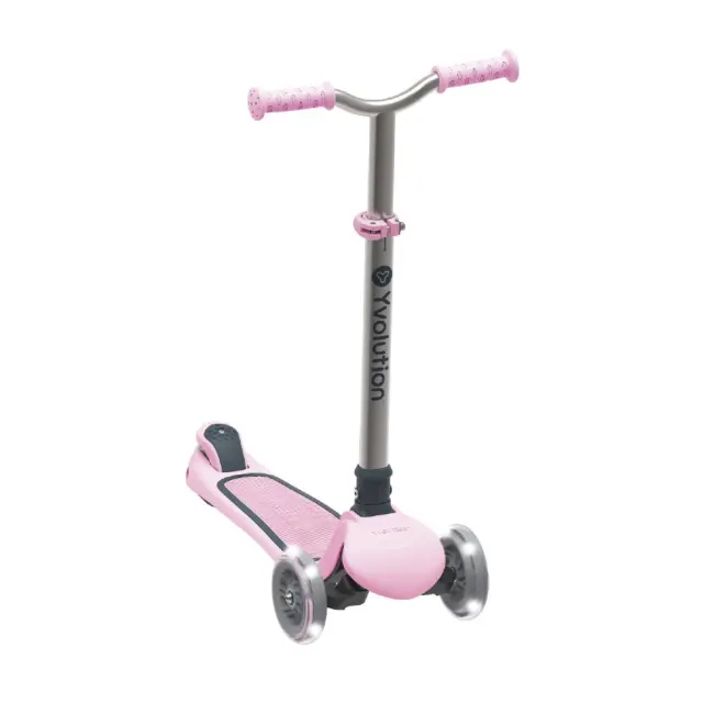 Yvolution Y Glider Air Metal Pink Scooter - Ροζ πατίνι για παιδιά με φωτιζόμενα ροδάκια