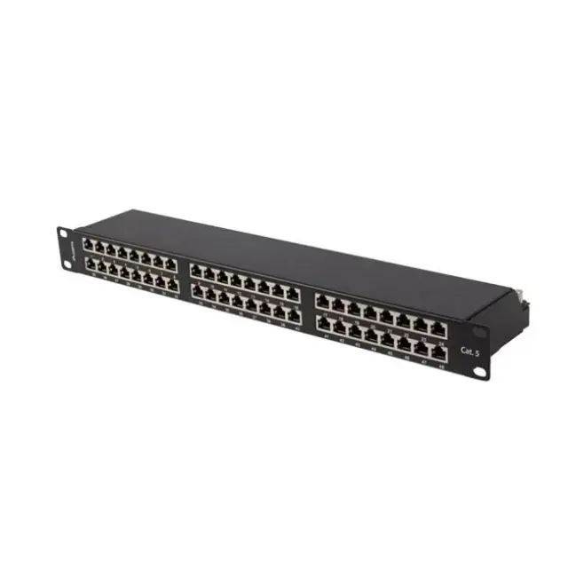 Lanberg Patch Panel 48port 1U 19" Cat 5E FTP Black (PPS5-1048-B)