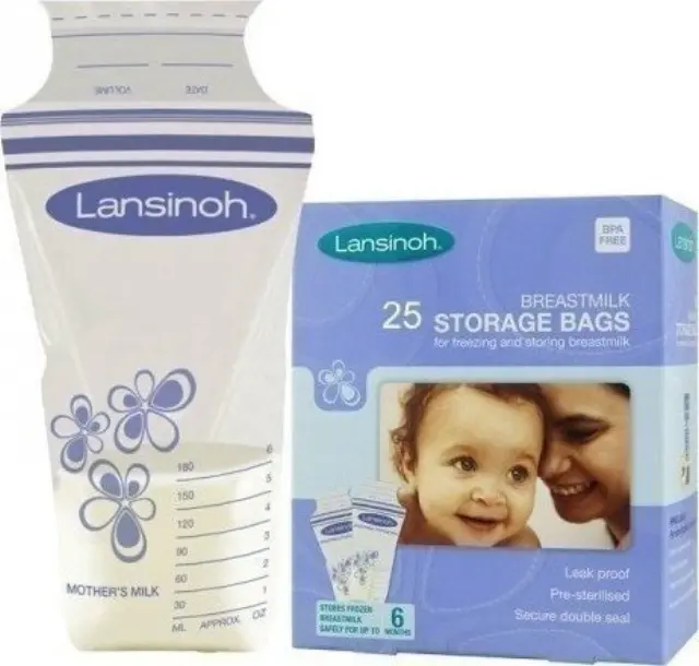 LANSINOH Breastmilk Storage Bags Σακουλάκια Φύλαξης Μητρικού Γάλακτος, 25τεμ
