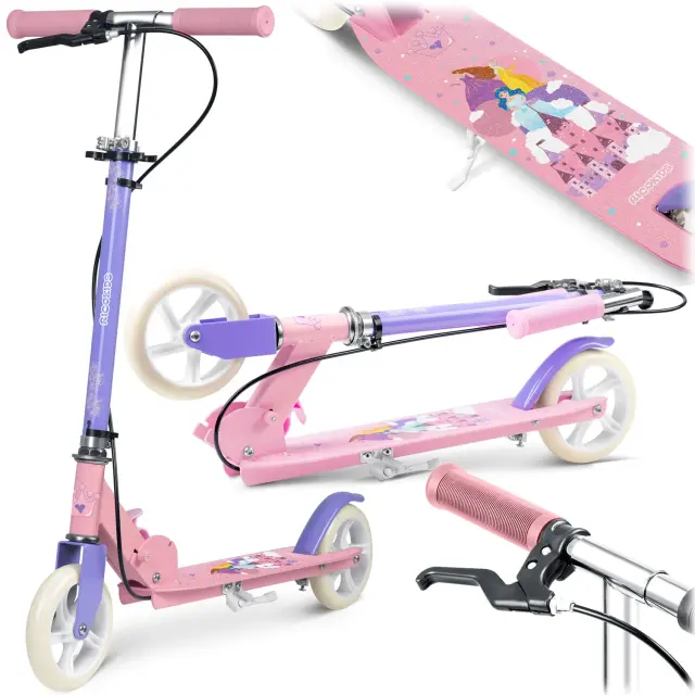 Ricokids Παιδικό Πατίνι Αναδιπλούμενο Δίτροχο Ροζ Castle