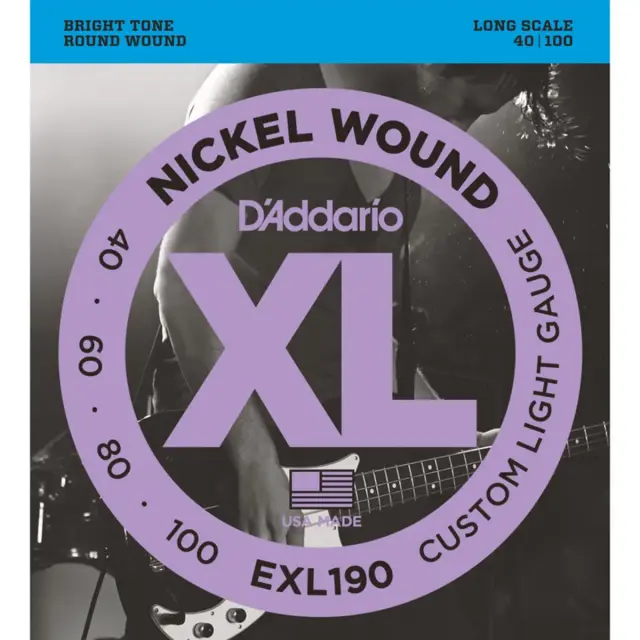 D'Addario EXL190 Χορδές 4άχορδου Ηλεκτρικού Μπάσου 40-100