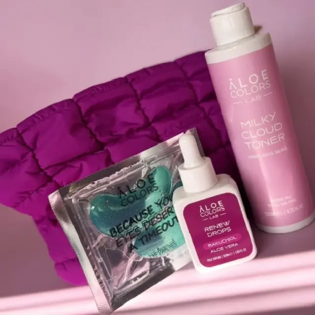 Aloe Colors Promo Face Bag Renew Serum Drops Ορός Αντιγήρανσης 50ml + Milky Cloud Toner 200ml + Eye Patches 2