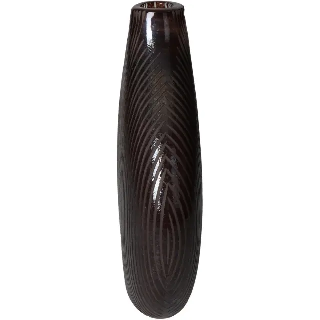 Βάζο Μαύρο Γυαλί 23x7x27.5cm 3