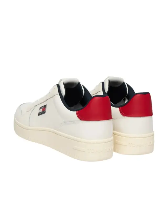 Tommy Hilfiger - Ανδρικά Sneakers Tjm Retro Basket EM0EM01681-YBL Λευκό/Κόκκινο 2