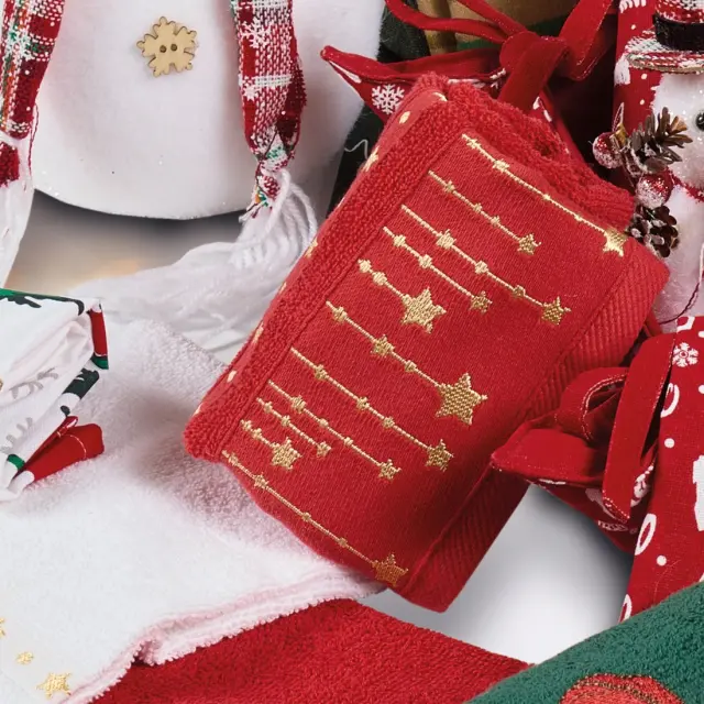 Πετσέτες Κουζίνας Σετ 2Τεμ 30x50 Christmas Das Home 0907 Red-White 100% βαμβακερό 3