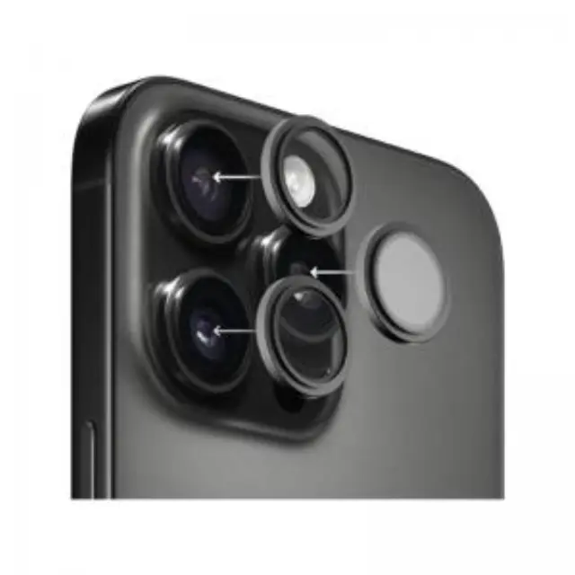 Tempered Glass Rings Hammer Glass για Τζαμάκι Κάμερας Apple iPhone 14 Pro/ 14 Pro Max Μαύρο N70131 2
