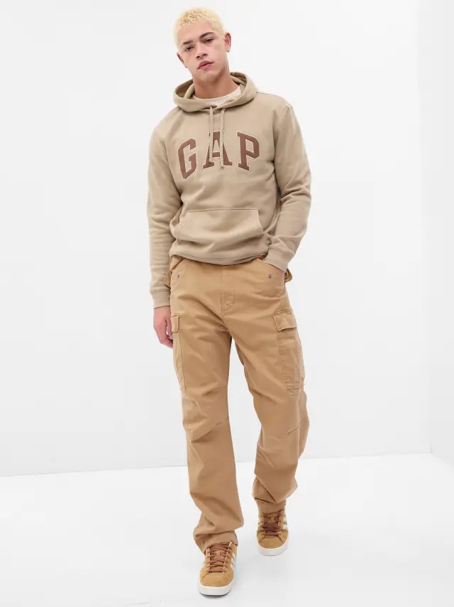 Μπεζ Relaxed Utility Cargo Παντελόνι με Washwell mission tan