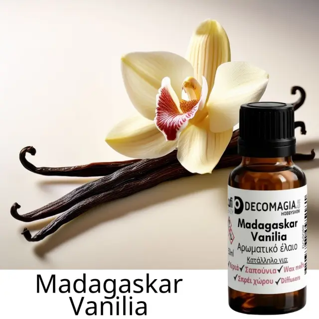 Άρωμα για κερί και σαπούνι 50ml, Madagaskar Vanilia