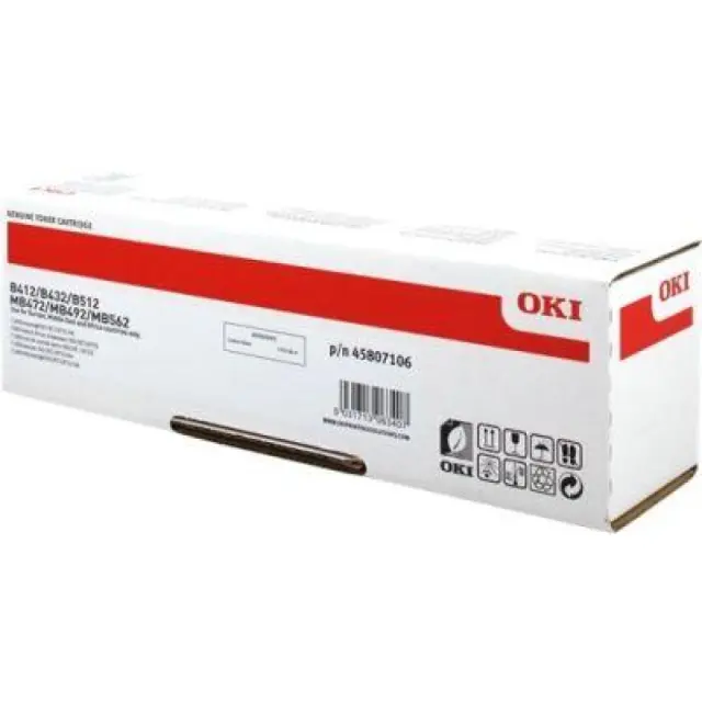 OKI B412/B432/B512/MB472/MB492/MB562 TONER BLACK HC 7K (45807106) (OKI-B412-BHC)