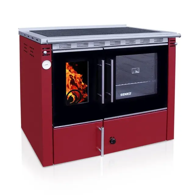 Senko C-25 Premium σόμπα καλοριφέρ Μπορντό 25kw