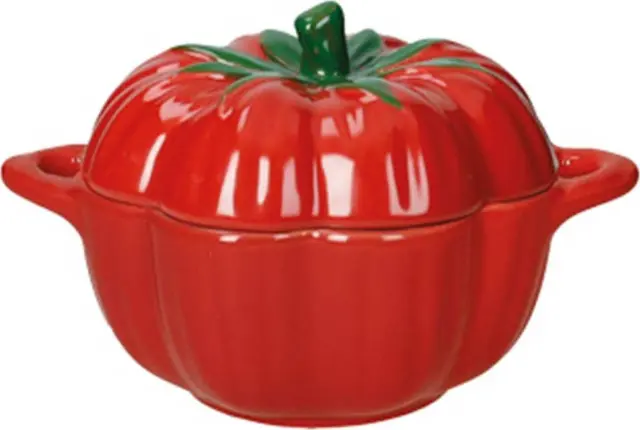 Brandani Μίνι Κατσαρολάκι Κεραμικό (Stoneware) Tomato 16x12.5x10cm 350ml Κόκκινο