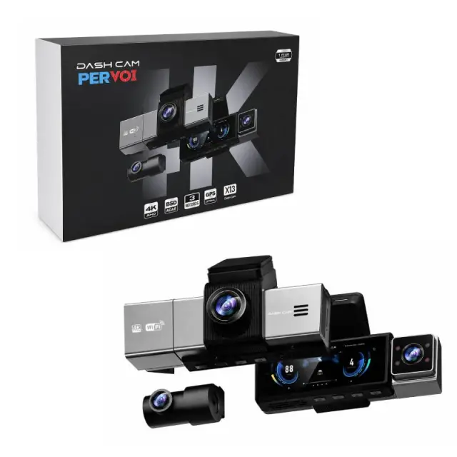 PerVoi Κάμερα Αυτοκινήτου Τριπλής Εγγραφής 4K WiFi GPS X13 - Triple Lens Dash Camera 014514