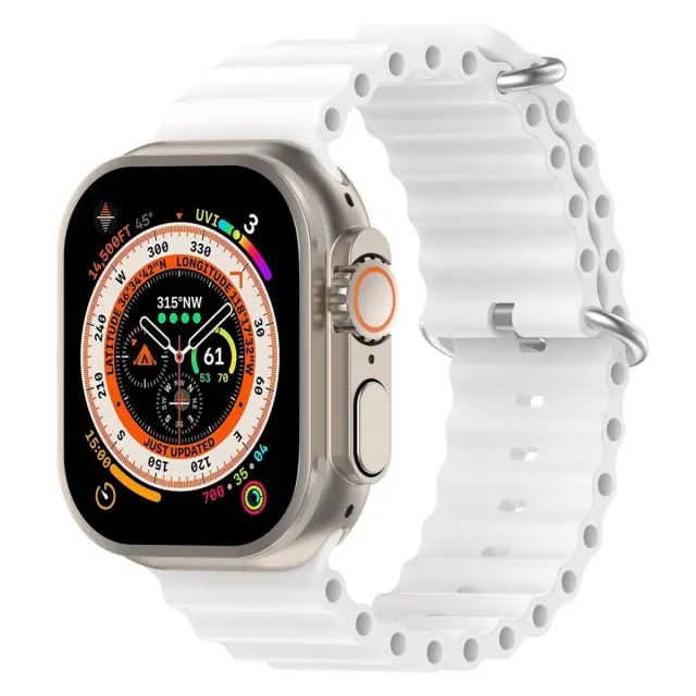 Ocean Loop Λουράκι για Apple Watch 44/45/46/49mm-White OEM